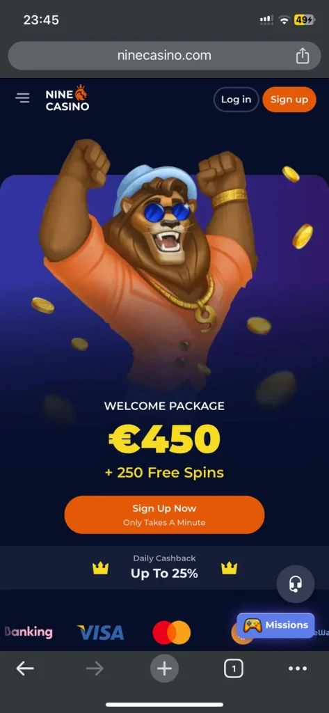 Nine casino Android apk zrzut ekranu 1